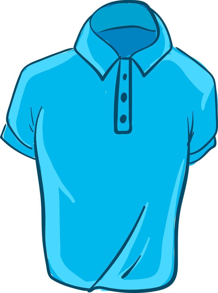 blu maglietta, illustrazione, vettore su bianca sfondo.
