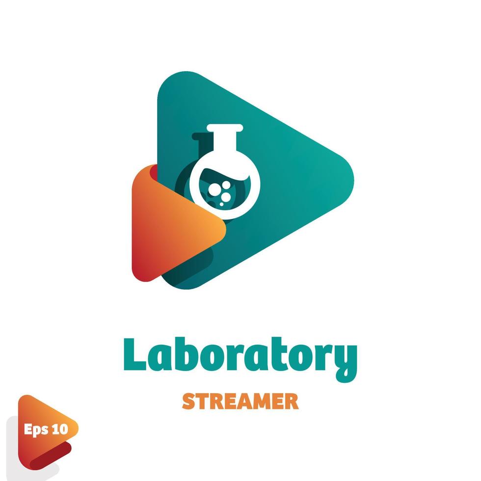 laboratorio stella filante logo vettore