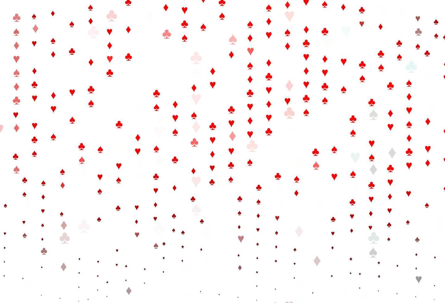 modello vettoriale rosso chiaro con simboli di poker.