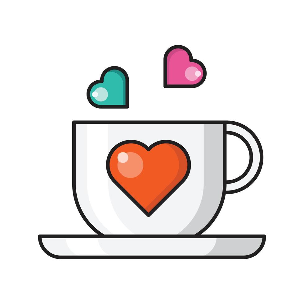 amore tè illustrazione vettoriale su uno sfondo simboli di qualità premium. icone vettoriali per il concetto e la progettazione grafica.