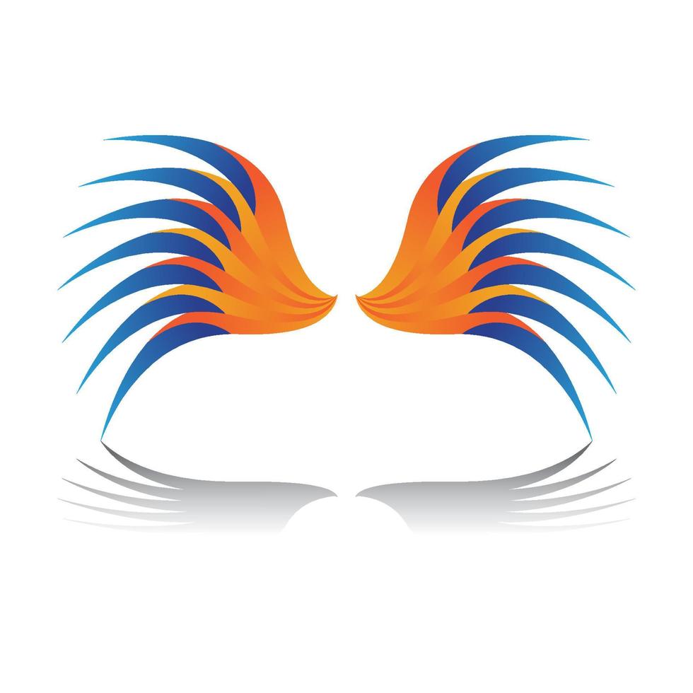 ala icona logo design illustrazione vettore