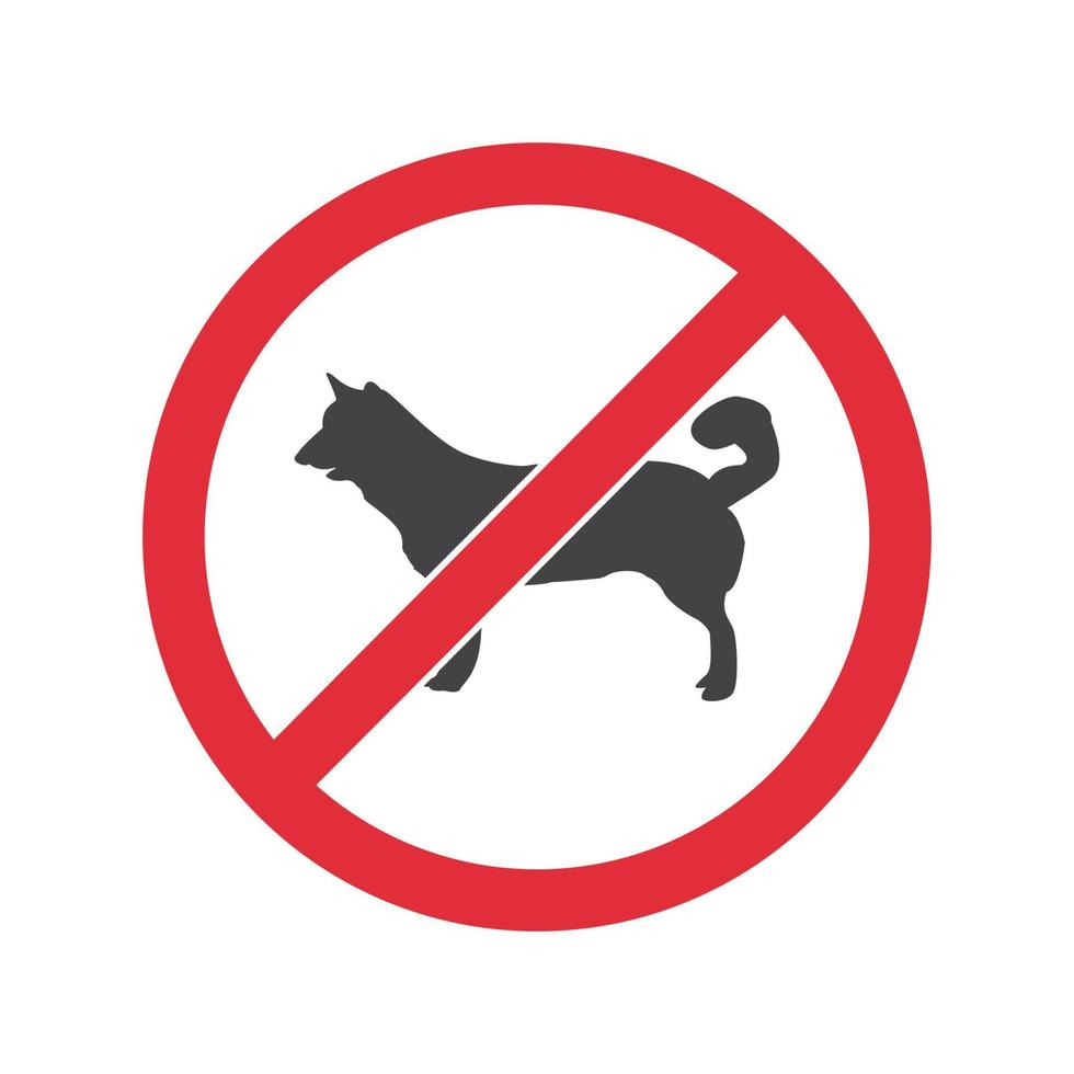 vettore illustrazione di no cane icona