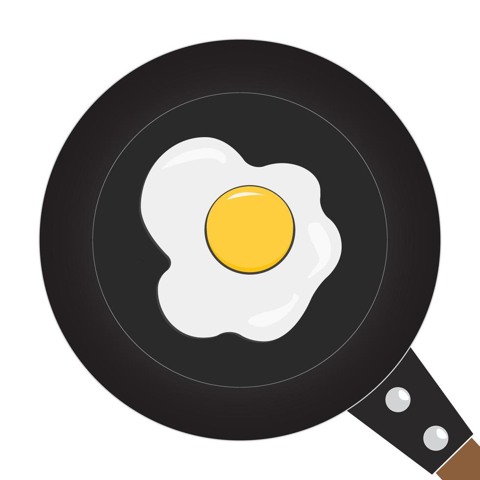 vettore illustrazione di fritte uova su un' verde acqua, adatto per cibo aziende e apprendimento per cucinare