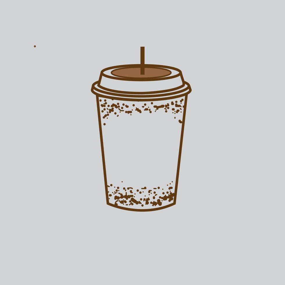 tazza di caffè e ghiaccio crema vettore