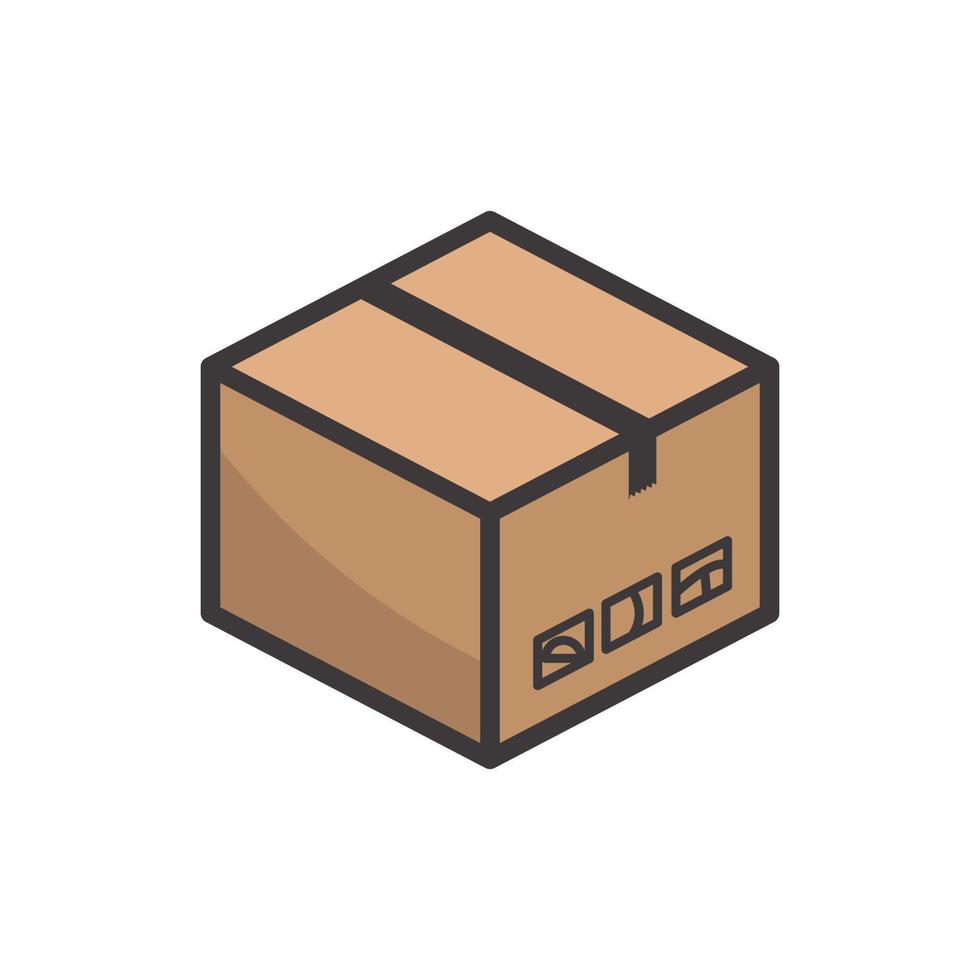 scatola di cartone scatola per spedizione e confezione, vettore illustrazione