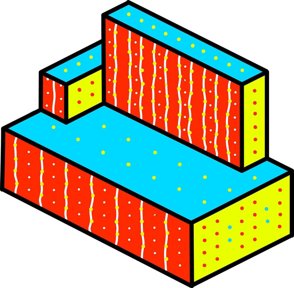 colorato divano, illustrazione, vettore su bianca sfondo