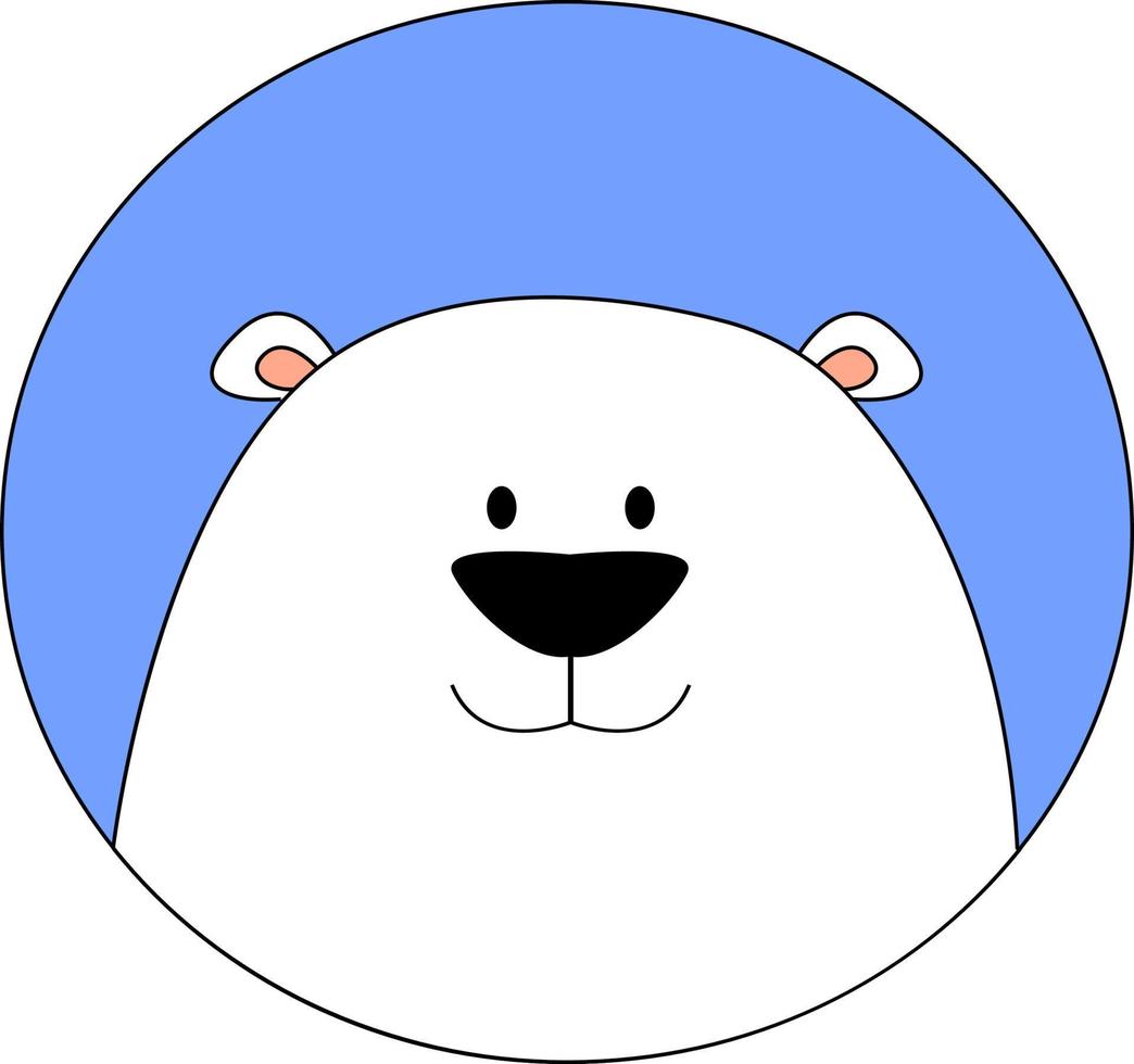 contento polare orso, illustrazione, vettore su bianca sfondo