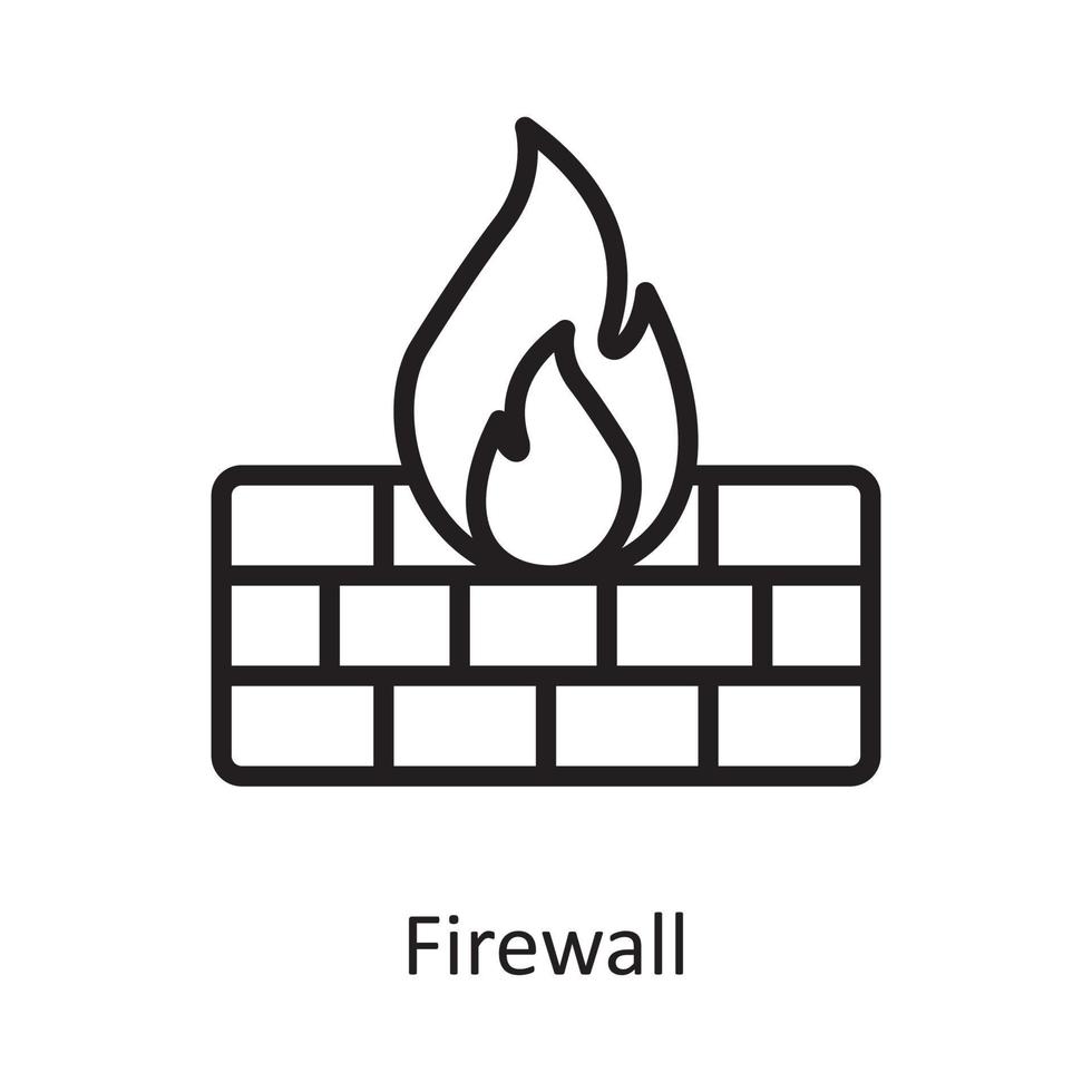 firewall vettore schema icona design illustrazione. nube calcolo simbolo su bianca sfondo eps 10 file
