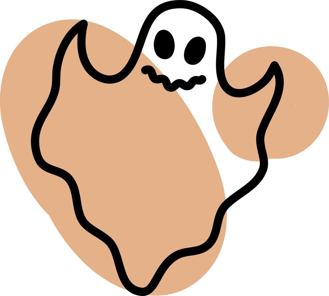 Halloween fantasma, illustrazione, vettore, su un' bianca sfondo. vettore