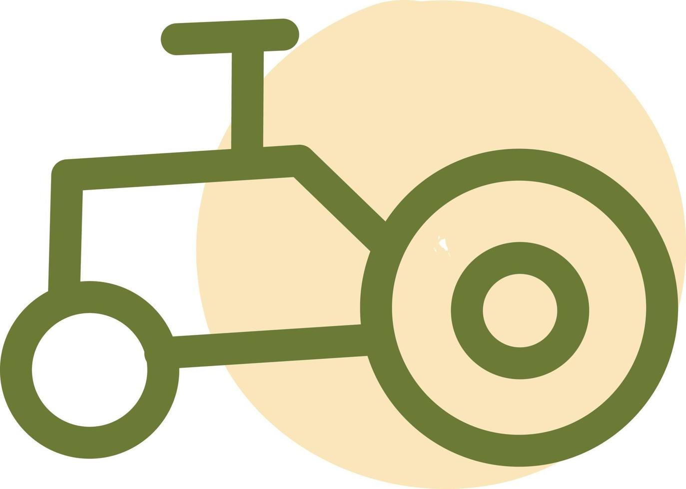 verde trattore, illustrazione, vettore, su un' bianca sfondo. vettore