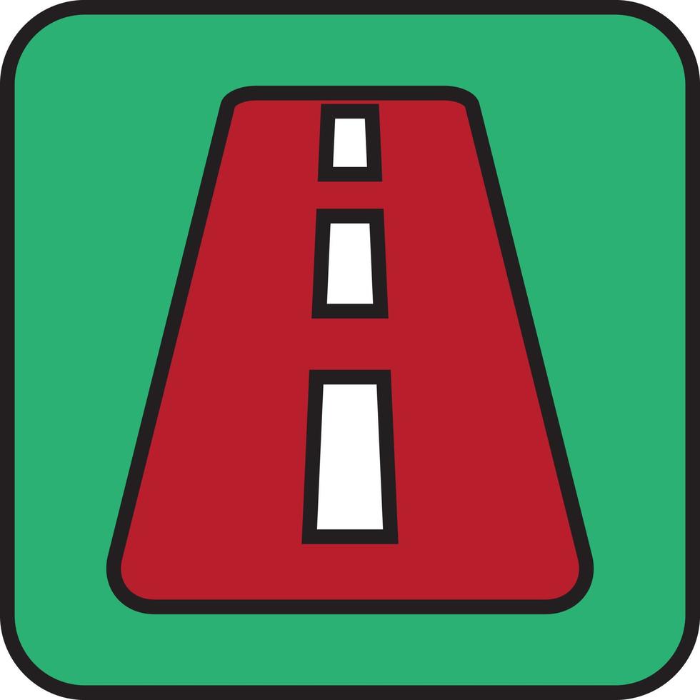 rosso strada, illustrazione, vettore su un' bianca sfondo.