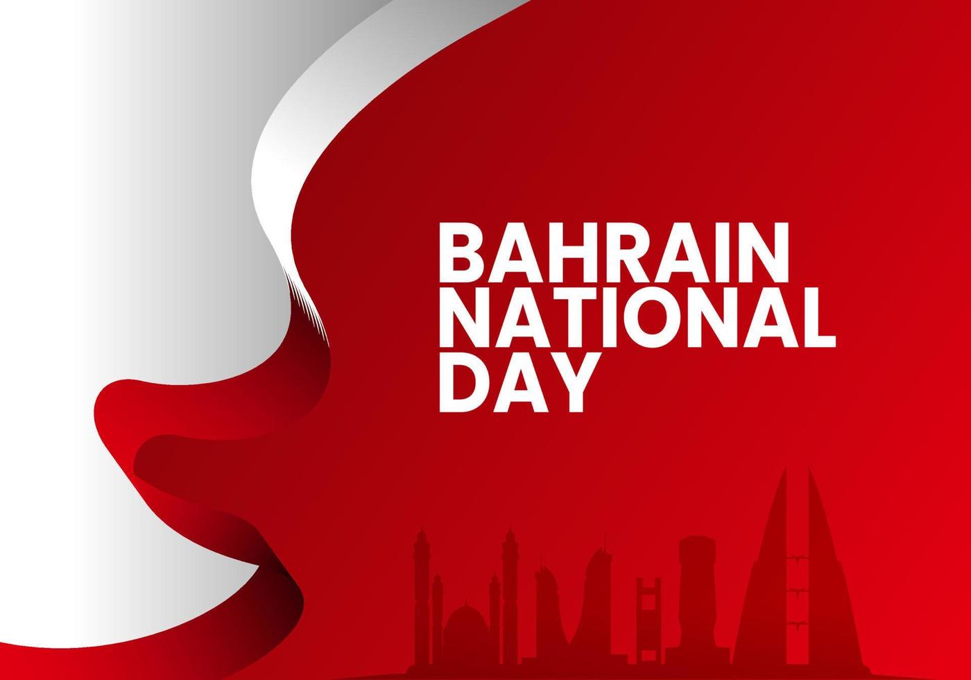 bahrain nazionale giorno celebrazione saluto carta vettore