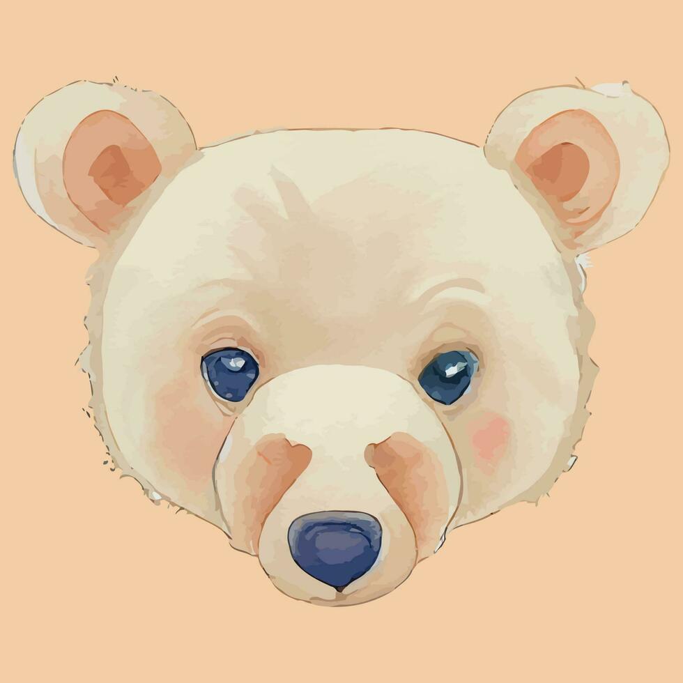 illustrazione vettore grafico di carino orso su acqua colore stile bene per Stampa su saluto carta, manifesto, maglietta o bambino Prodotto design