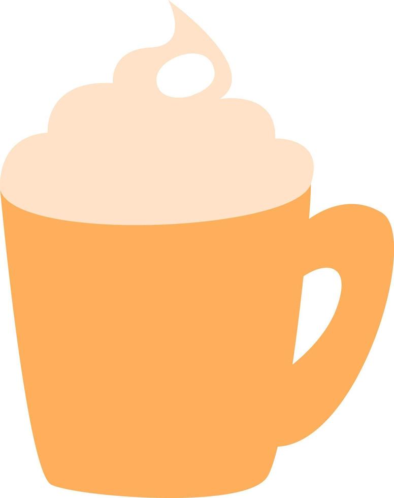 buio caffè con leggero crema, illustrazione, vettore su un' bianca sfondo.