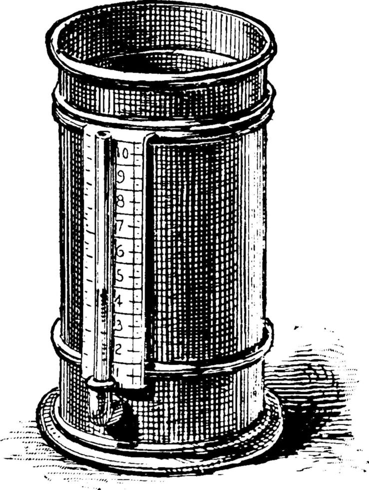 pluviometro, Vintage ▾ illustrazione. vettore