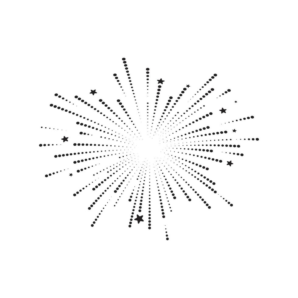 fuochi d'artificio icona vettore illustrazione