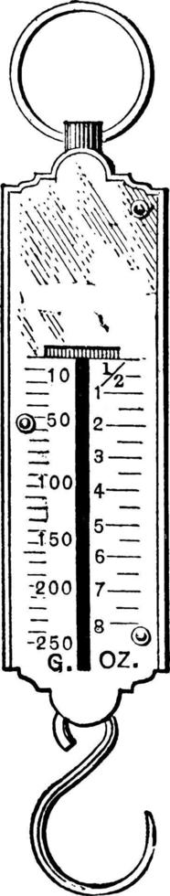 dinamometro, Vintage ▾ illustrazione. vettore