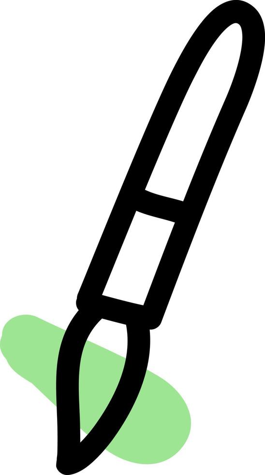 angolata piccolo spazzola, icona illustrazione, vettore su bianca sfondo