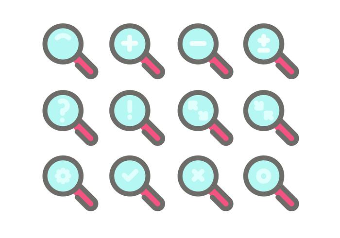 Lupa Icon Vector Set