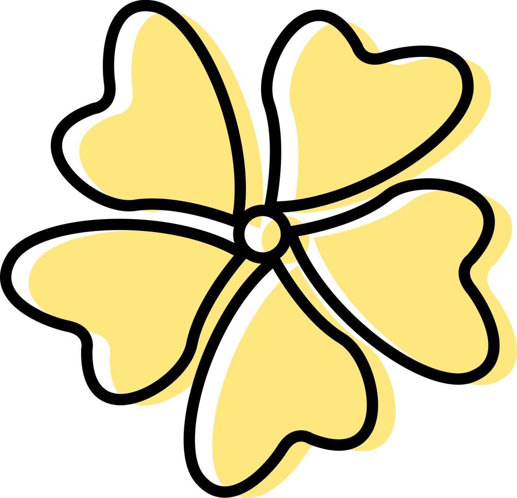 piccolo giallo fiore, icona illustrazione, vettore su bianca sfondo