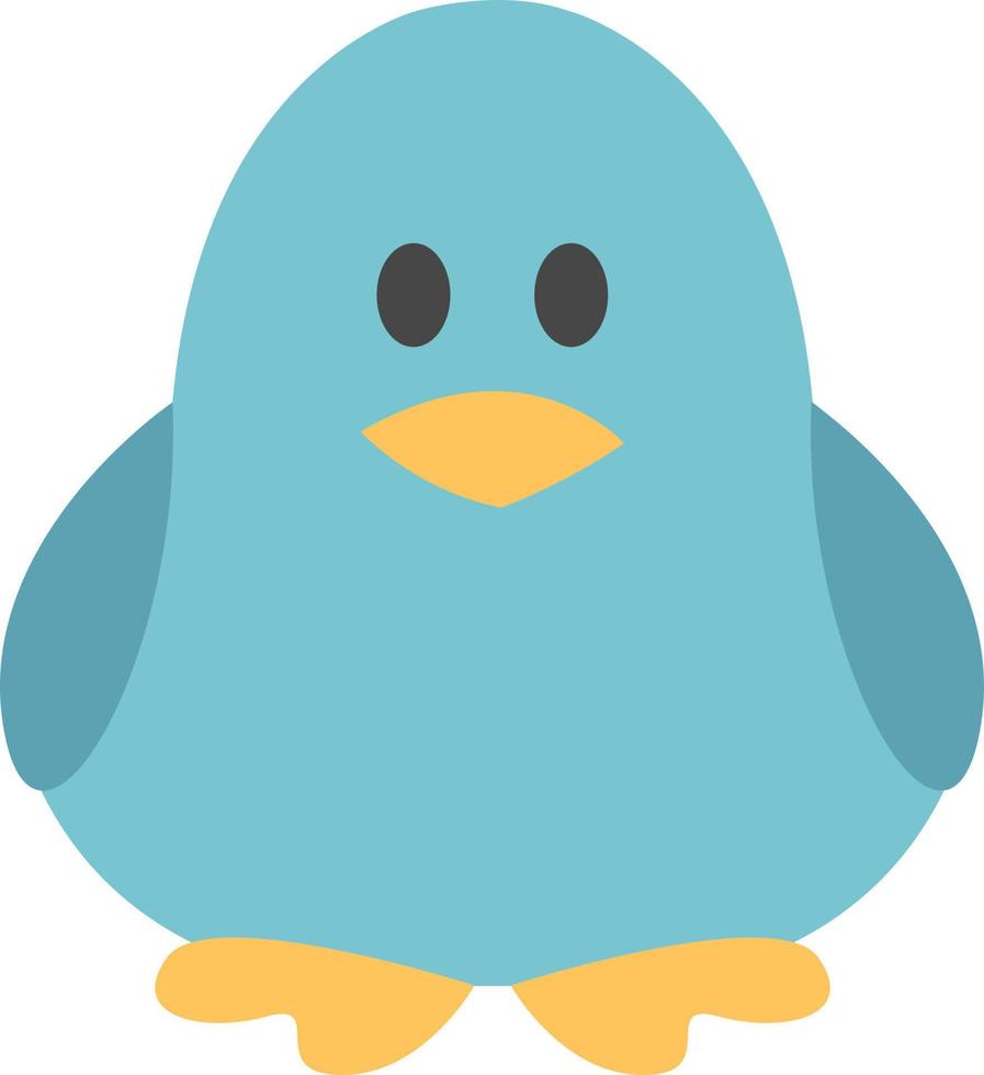 blu pinguino, illustrazione, vettore, su un' bianca sfondo. vettore