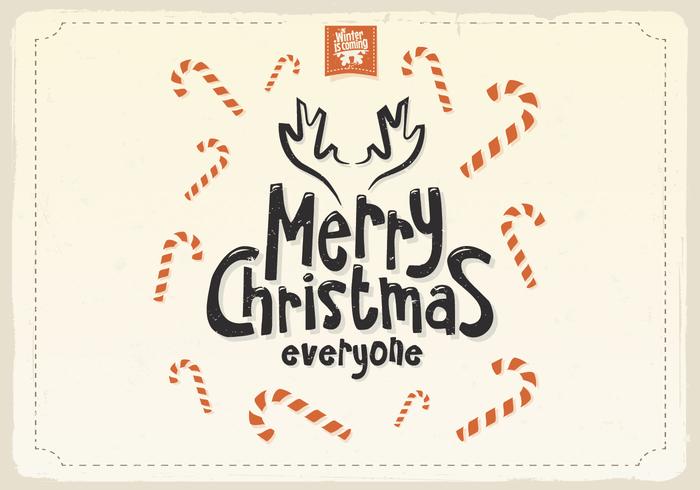 Cartolina di Natale coperta di zucchero filato vettore