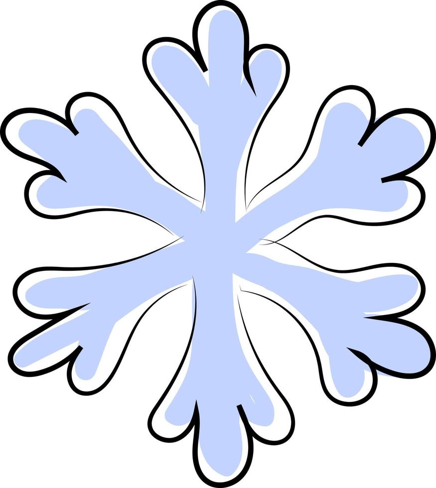 fiocco di neve disegno, illustrazione, vettore su bianca sfondo.