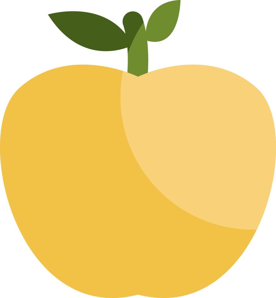 giallo mela, illustrazione, vettore su un' bianca sfondo.