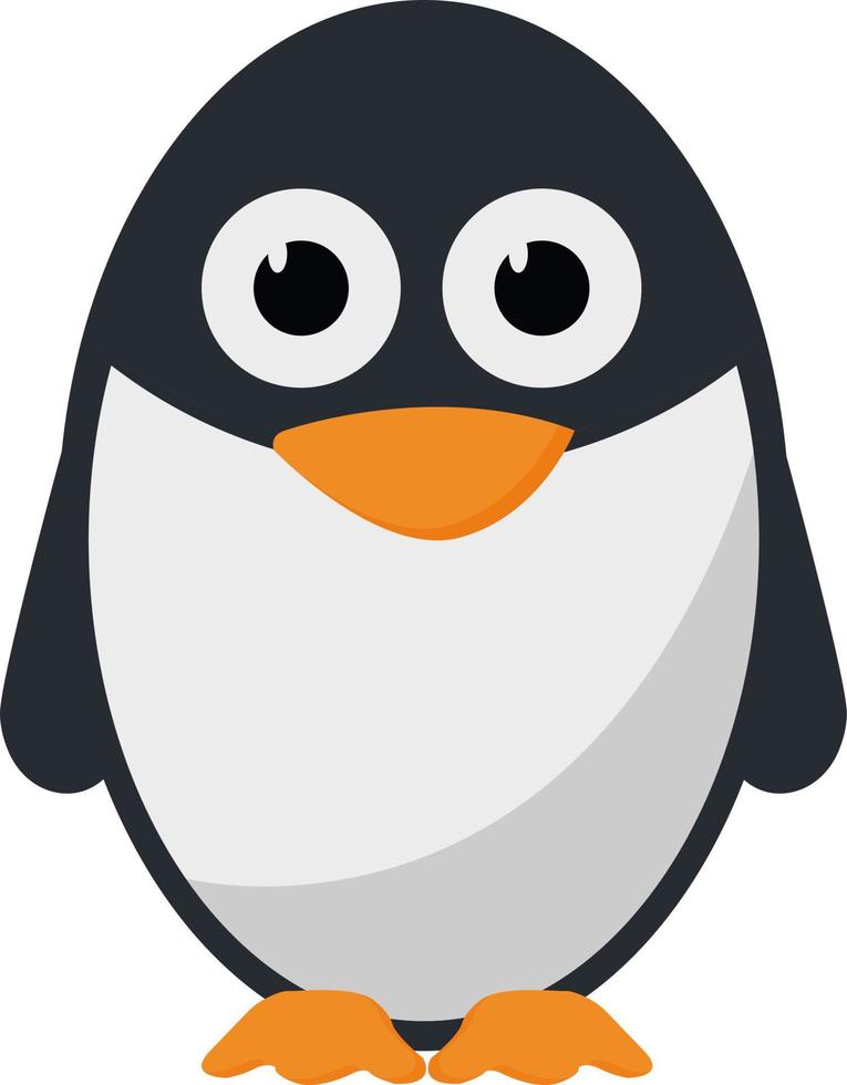 piccolo pinguino, illustrazione, vettore su bianca sfondo