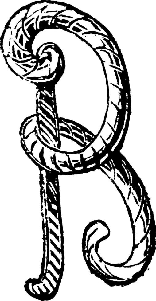 decorativo lettera b, Vintage ▾ illustrazione vettore