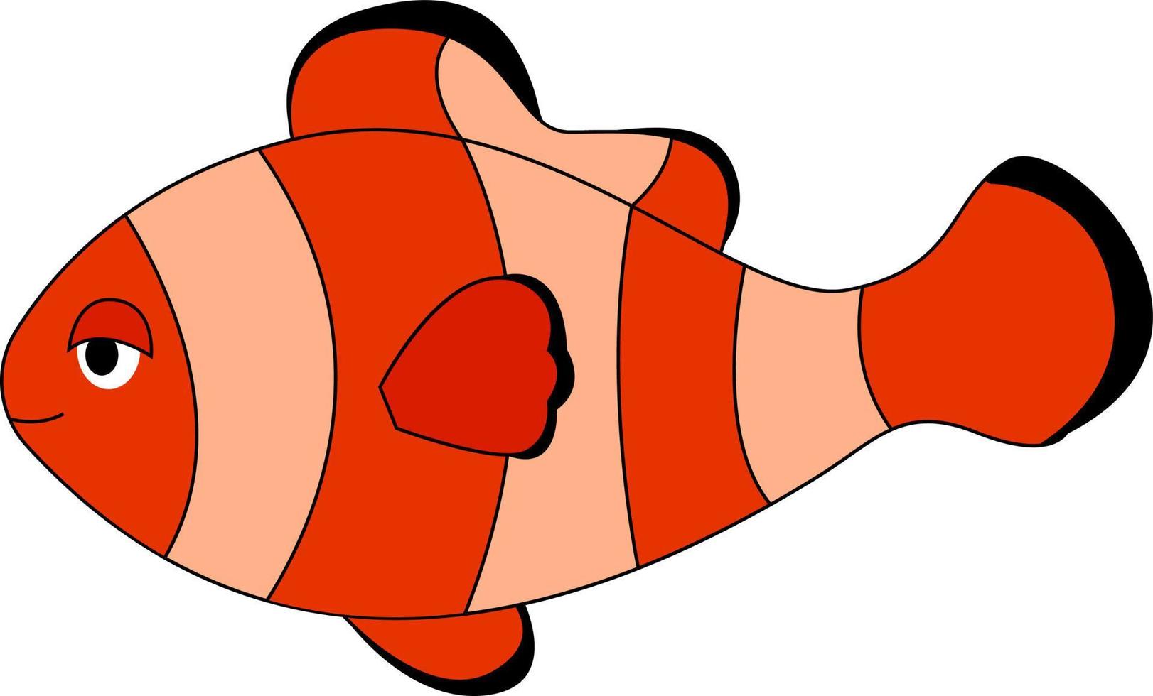 clown pesce, illustrazione, vettore su bianca sfondo.