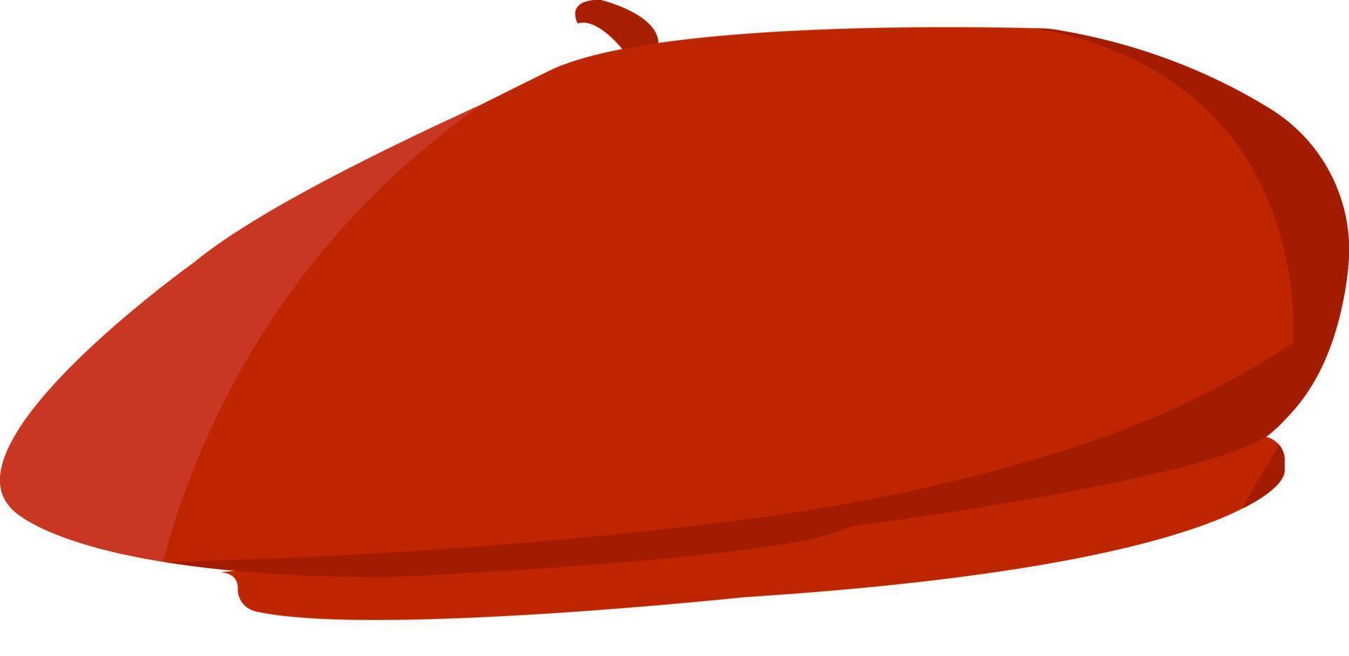 rosso berretto, illustrazione, vettore su bianca sfondo.