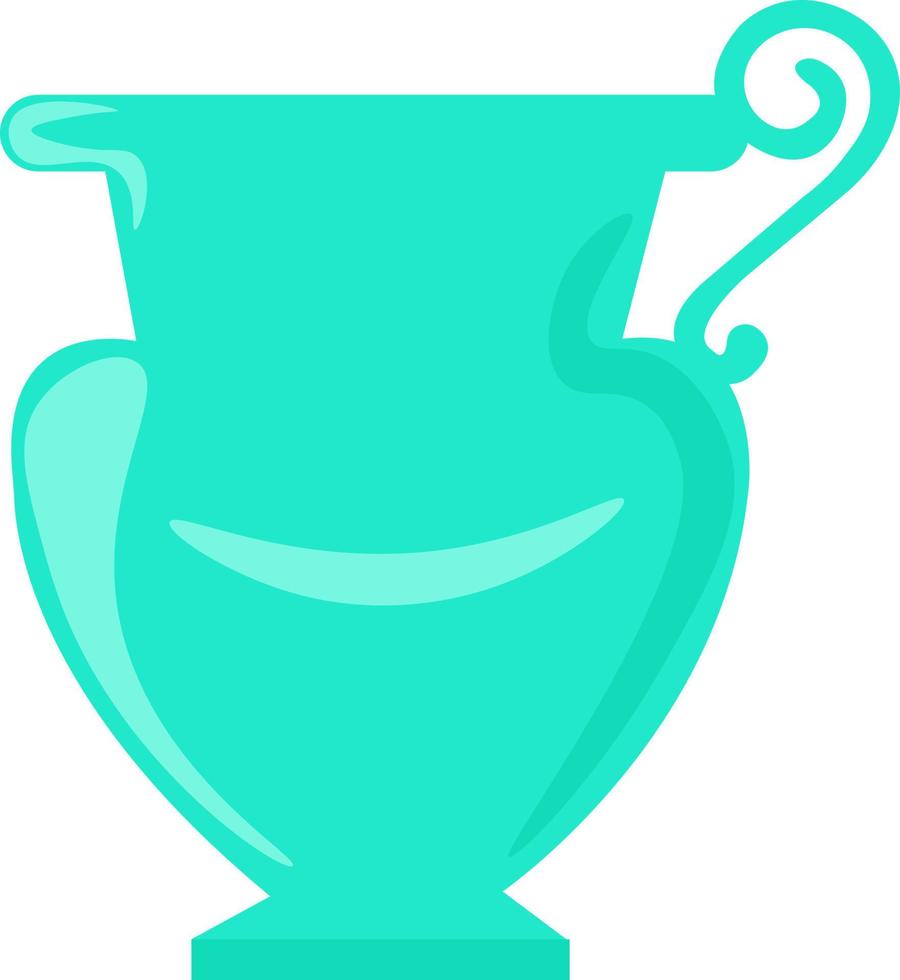 blu vaso, illustrazione, vettore su bianca sfondo.