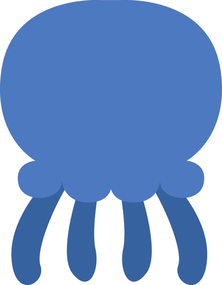 blu mare Medusa, illustrazione, vettore su un' bianca sfondo.