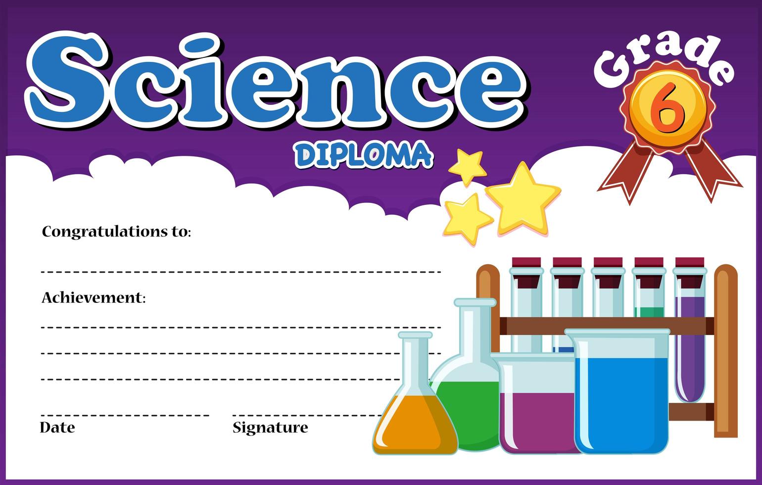 certificato di diploma di scienze vettore