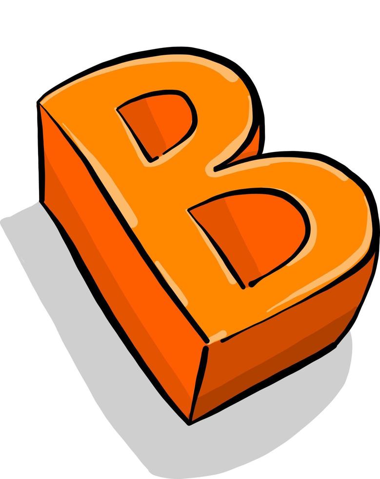 lettera b, illustrazione, vettore su bianca sfondo
