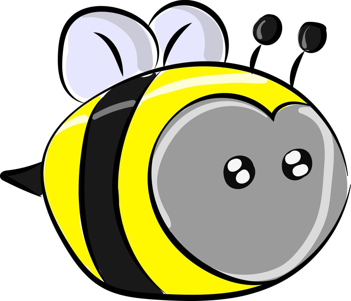 Grasso ape, illustrazione, vettore su bianca sfondo.