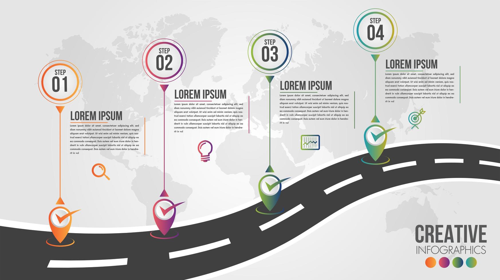 design moderno modello di infografica timeline vettore