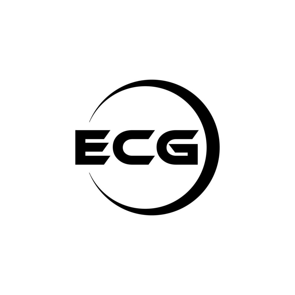 ecg lettera logo design nel illustrazione. vettore logo, calligrafia disegni per logo, manifesto, invito, eccetera.