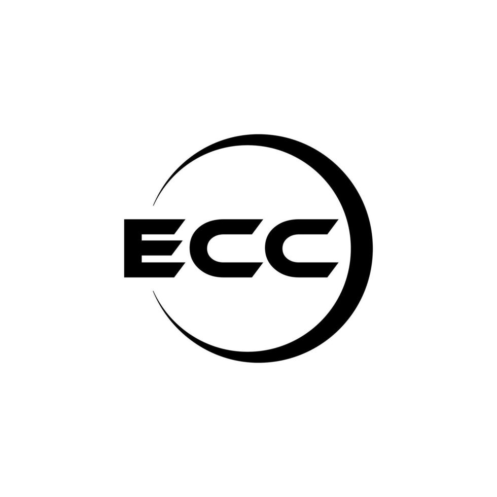 ecc lettera logo design nel illustrazione. vettore logo, calligrafia disegni per logo, manifesto, invito, eccetera.