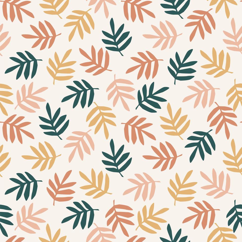 foglie semplici seamless pattern vettore