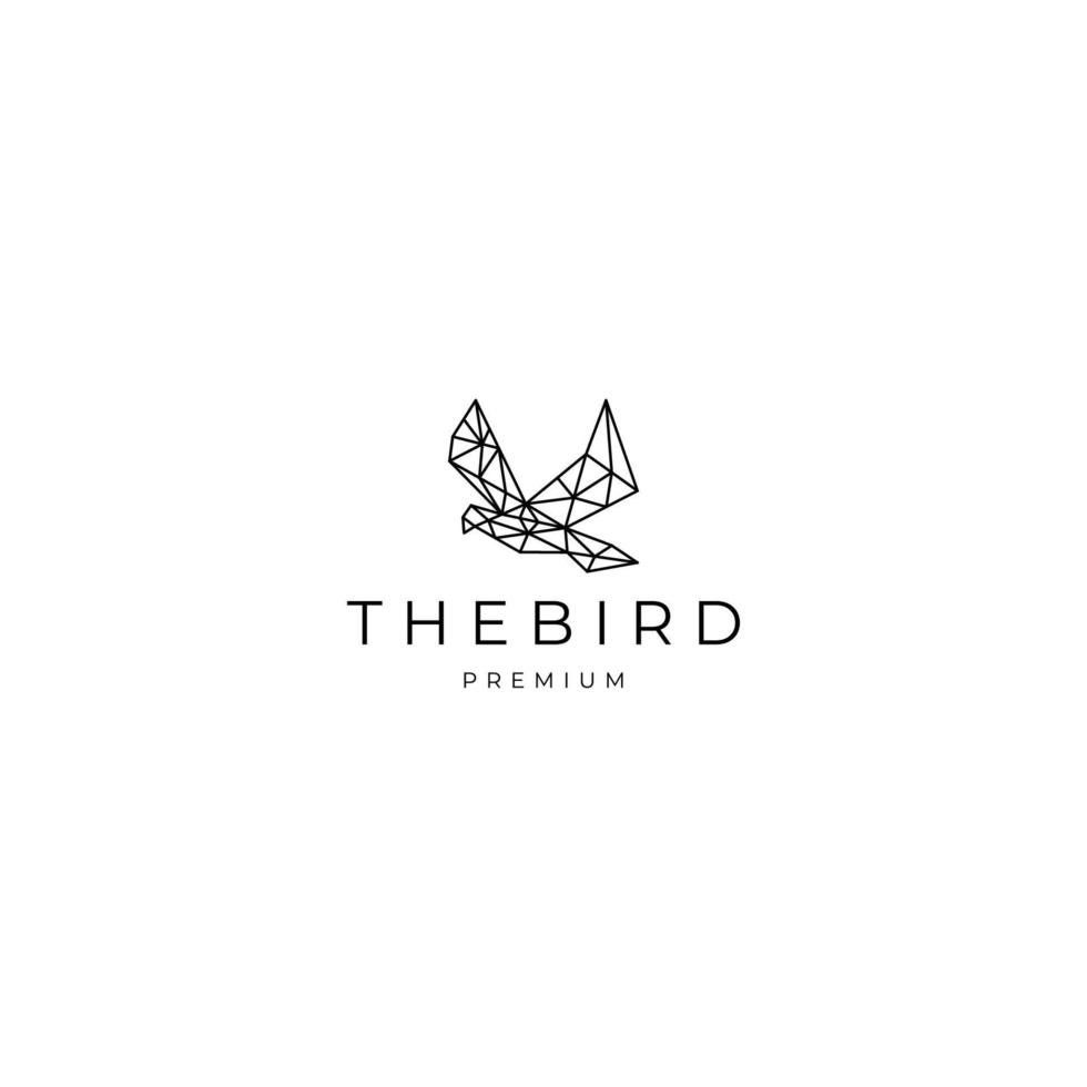 uccello geometrico logo vettore icona design modello