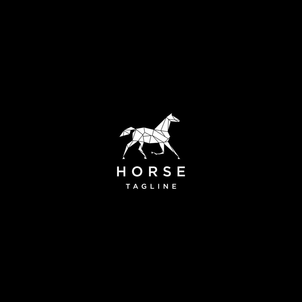 cavallo geometrico logo icona design modello vettore