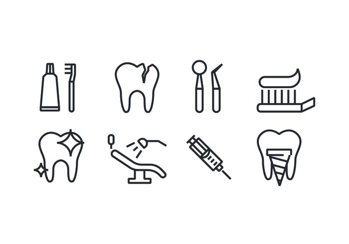 Icone dentali vettore