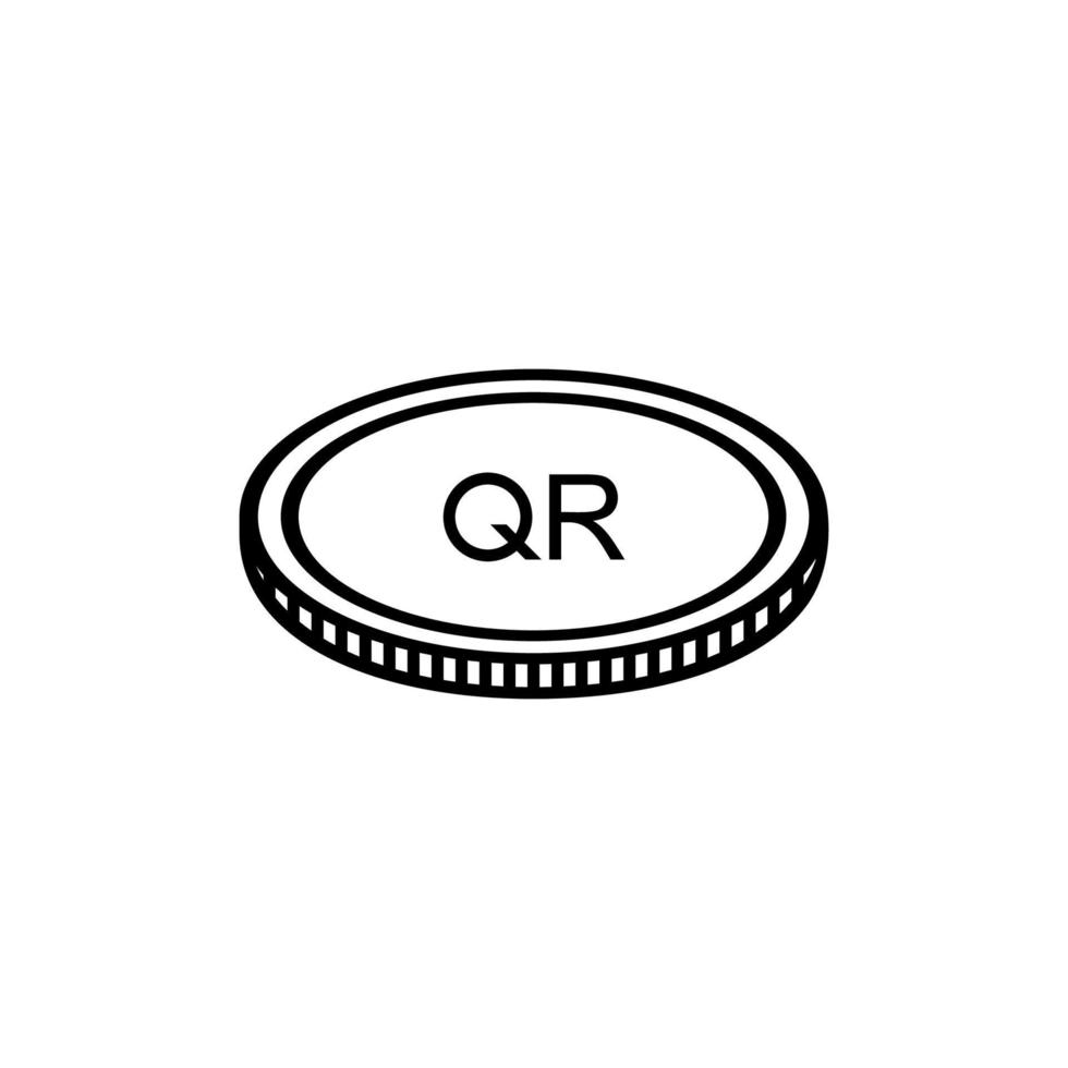 Qatar moneta icona simbolo, Qatar riale, qar cartello. vettore illustrazione