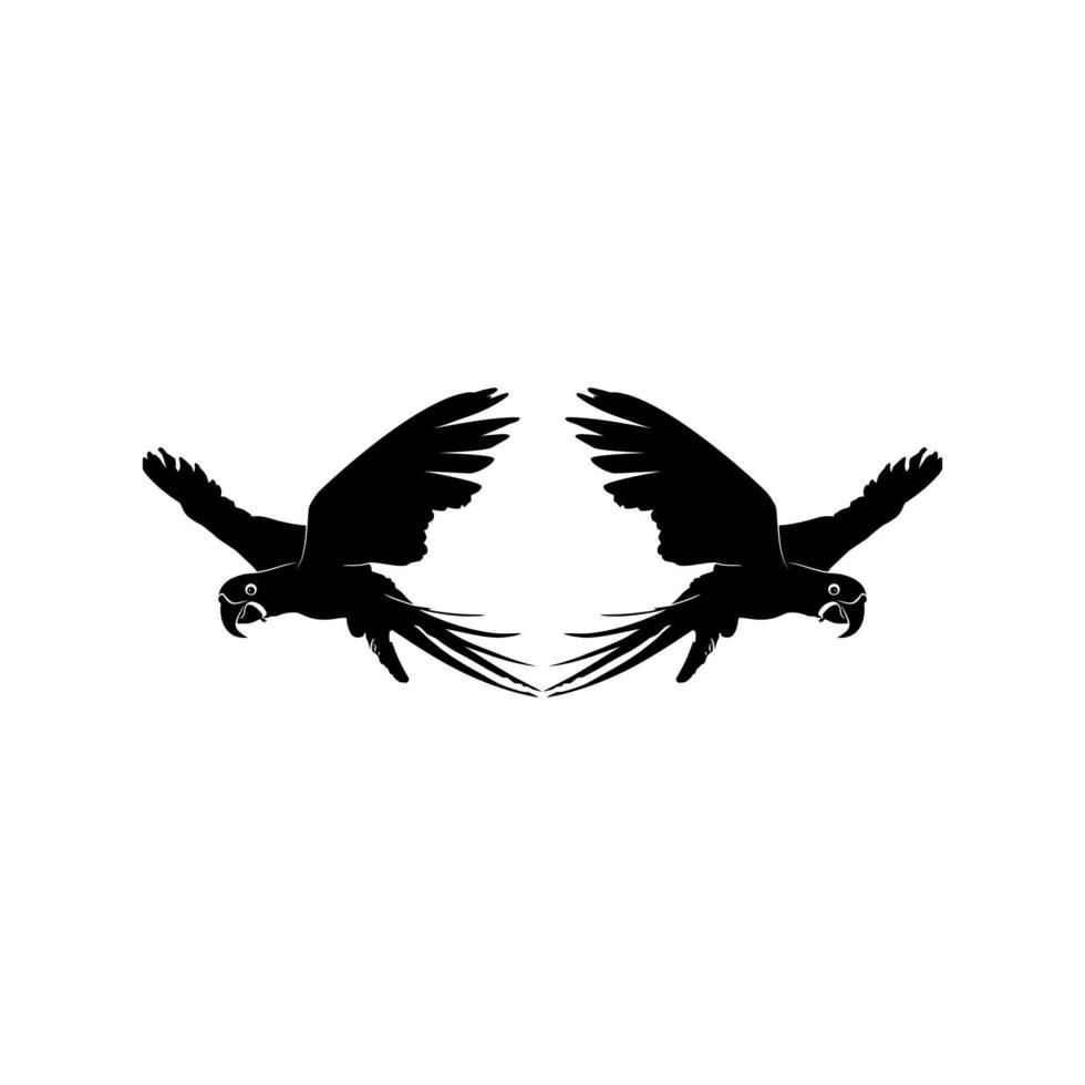 volante paio di il ara uccello silhouette per logo, pittogramma, arte illustrazione, sito web o grafico design elemento. vettore illustrazione