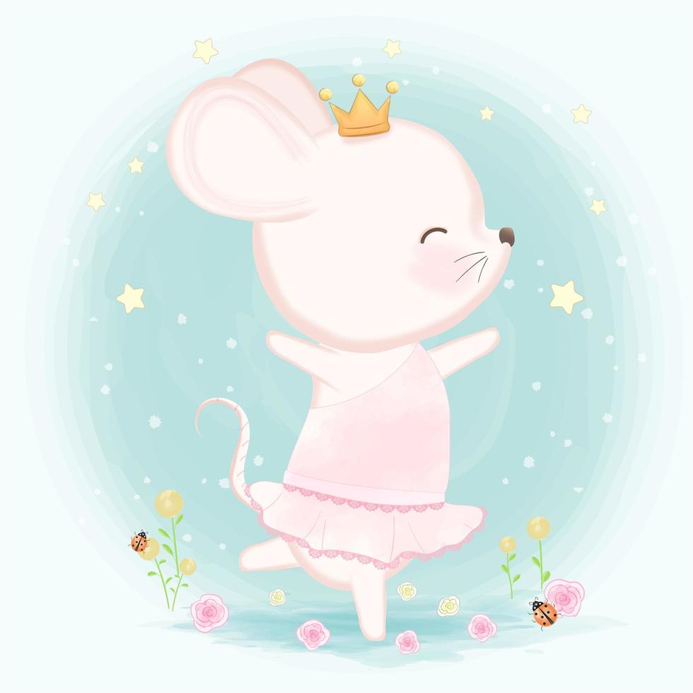 principessa baby mouse danza vettore