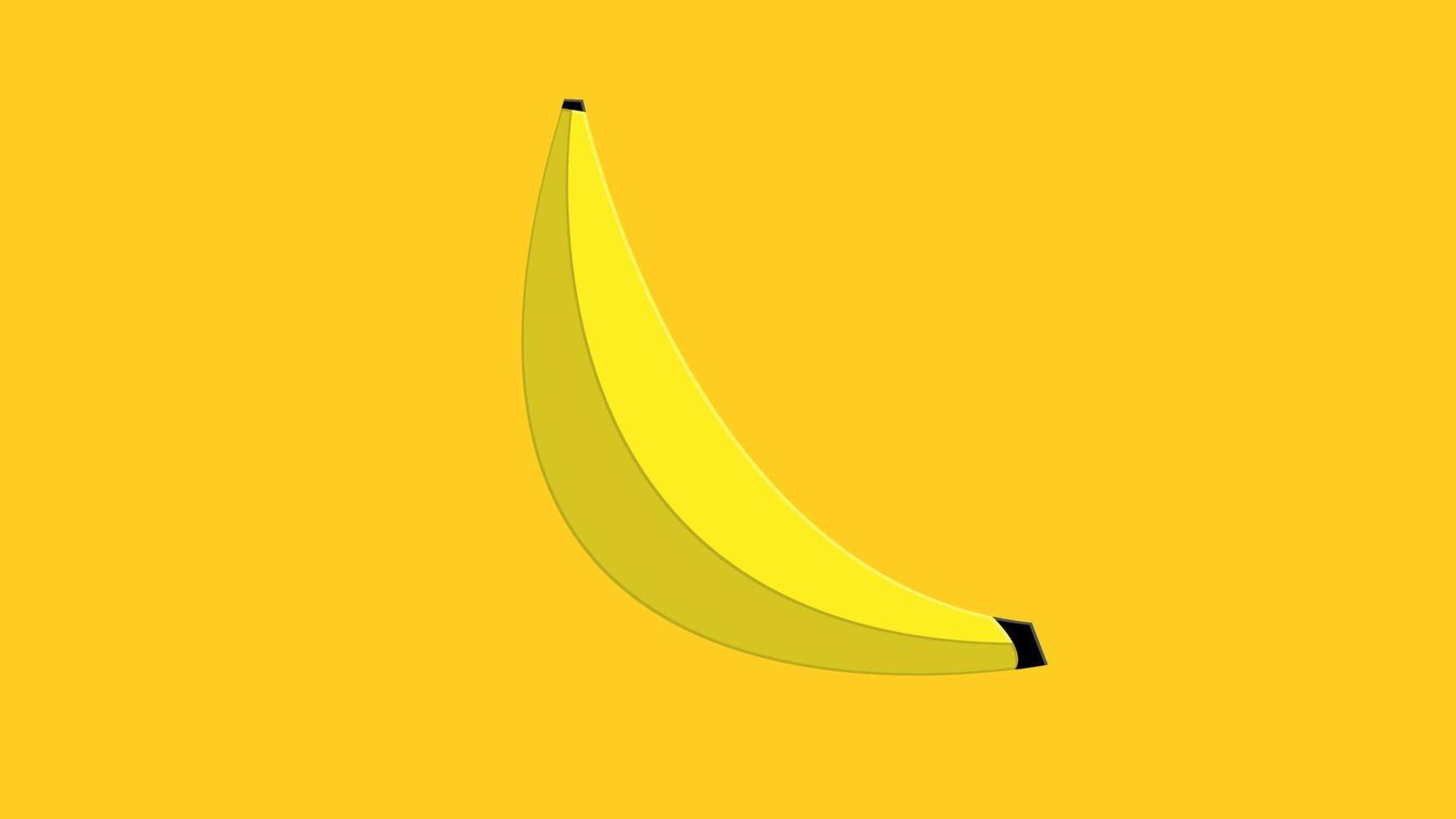 Banana design succoso fresco frutta icona vettore modello. crudo Banana. eco bio Salute cibo