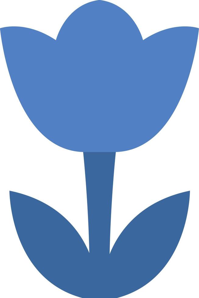 blu piccolo fiore, icona illustrazione, vettore su bianca sfondo
