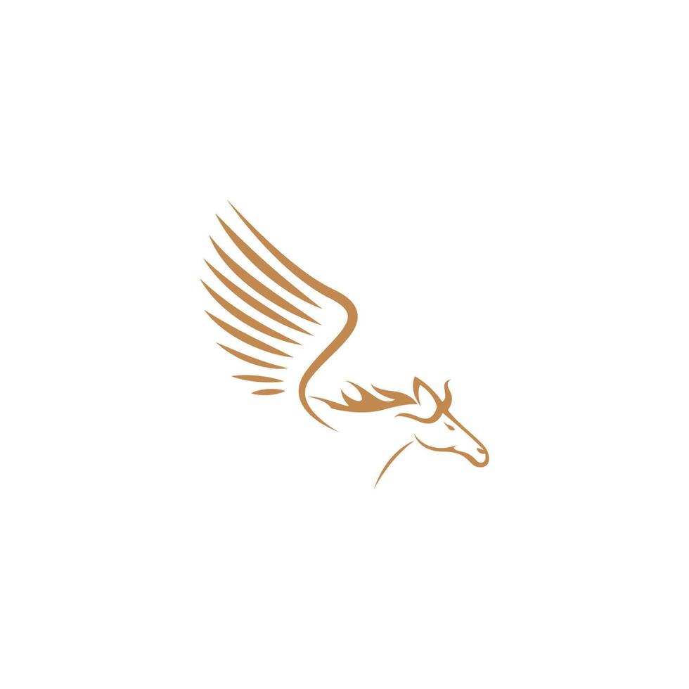 Pegasus logo icona design illustrazione vettore